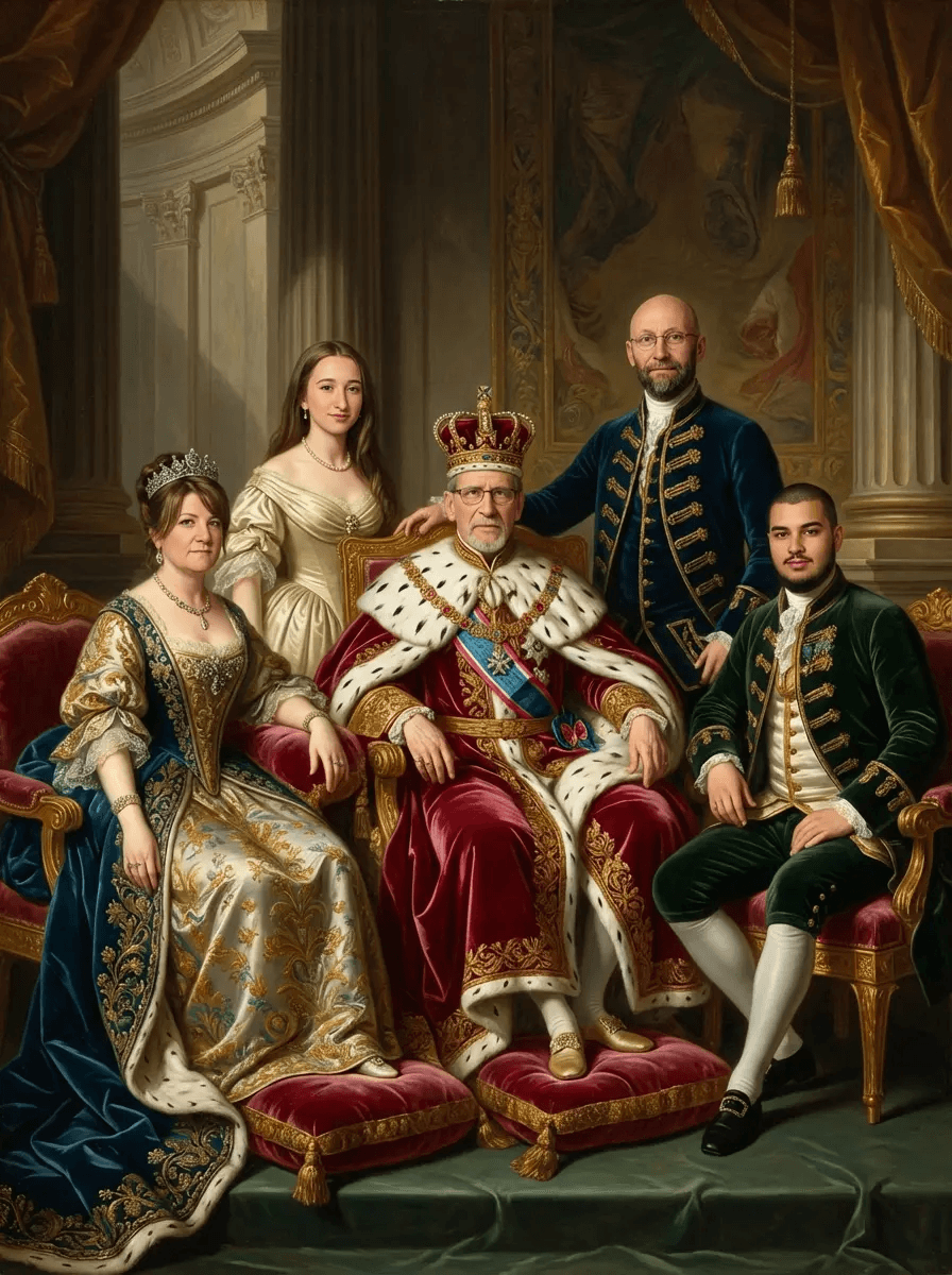 Family portrait in classical style